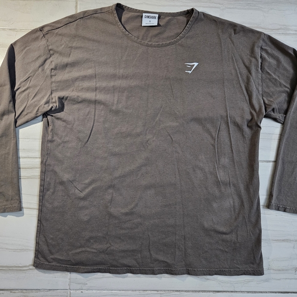 Gymshark Women's Taupe Long Sleeve Tee - Picture 1 of 3